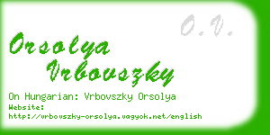 orsolya vrbovszky business card